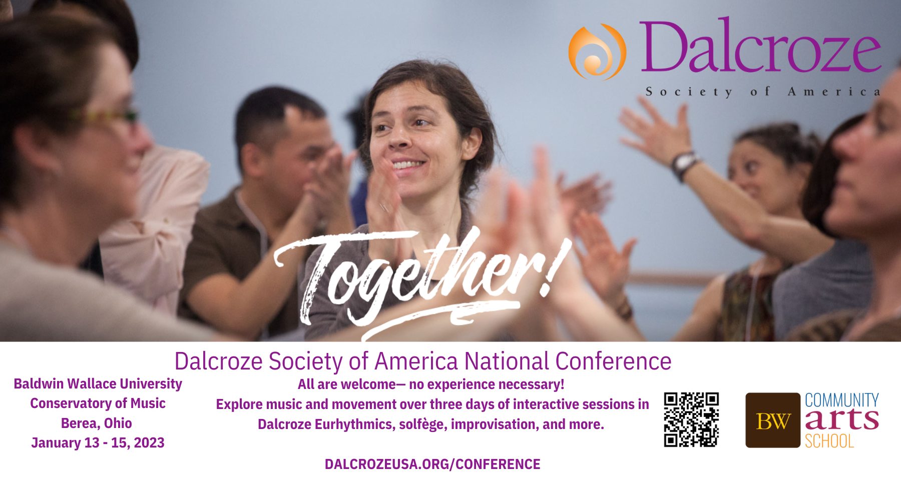 The Dalcroze Society of America's 2023 National Conference, "Together!”