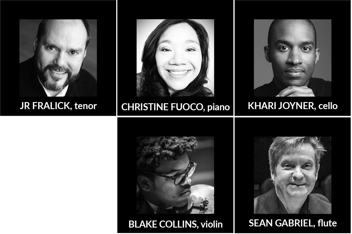 Faculty Recital: JR Fralick, tenor; Christine Fuoco, piano; Khari Joyner, cello; Sean Gabriel, flute